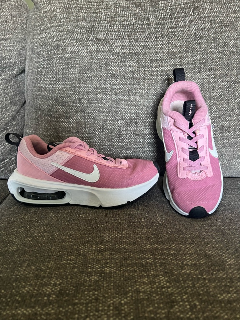 Kids Nike Pink and White Air Max Sneakers